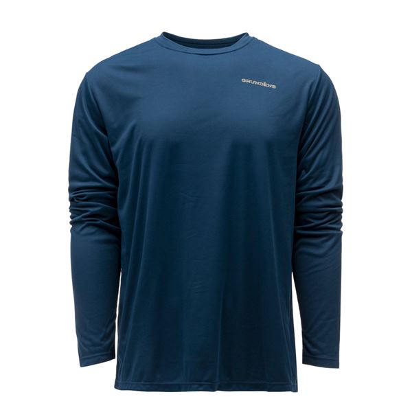 Triko Grundéns Drift Boat LS Tech Tee - Blue Abyss vel. M