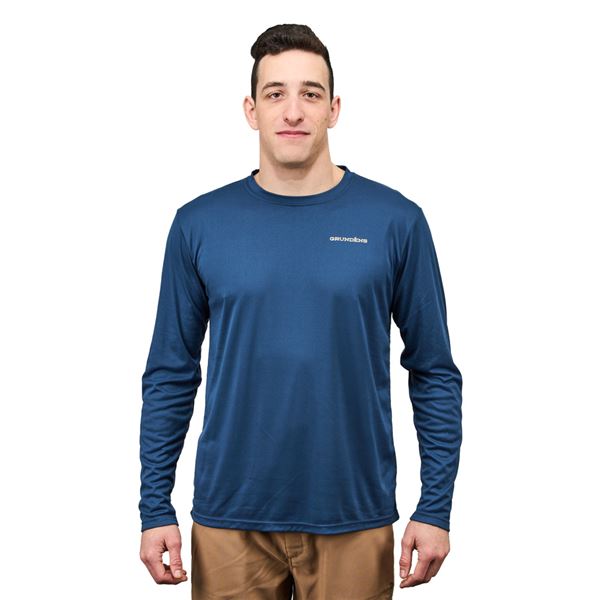 Triko Grundéns Drift Boat LS Tech Tee - Blue Abyss vel. 3XL