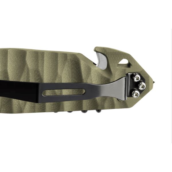 Zavírací nůž TB Outdoor CAC Army PA6 TX, Kombinované ostří, Vývrtka - Army green