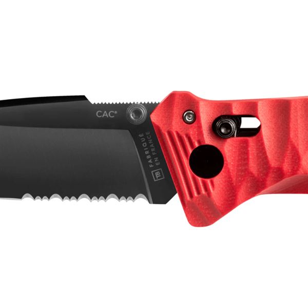 Zavírací nůž TB Outdoor CAC Army PA6 TX, Kombinované ostří, Vývrtka - Red
